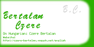 bertalan czere business card